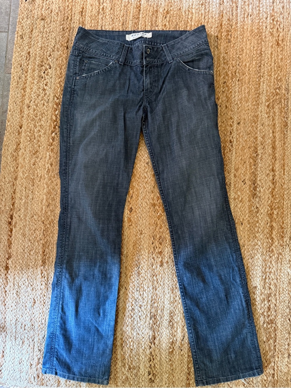 Hudson Jeans Women's Straight-Leg Dark Indigo Denim
